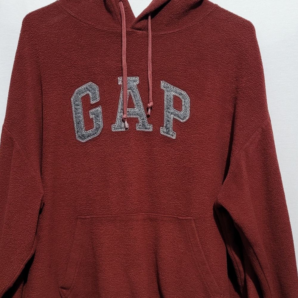vintage y2k maroon gap sweatshirt hoodie pull on - Picture 14 of 14
